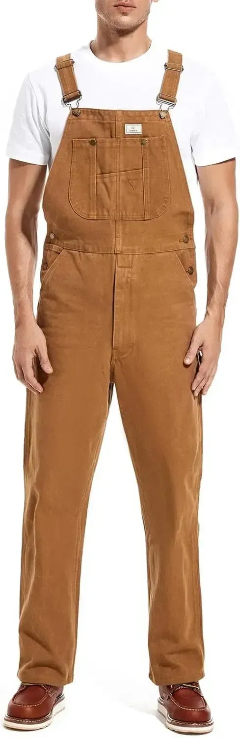 🔥Men's 4-Pack Flex Denim Bib Overalls — Adjustable & Utility Ready