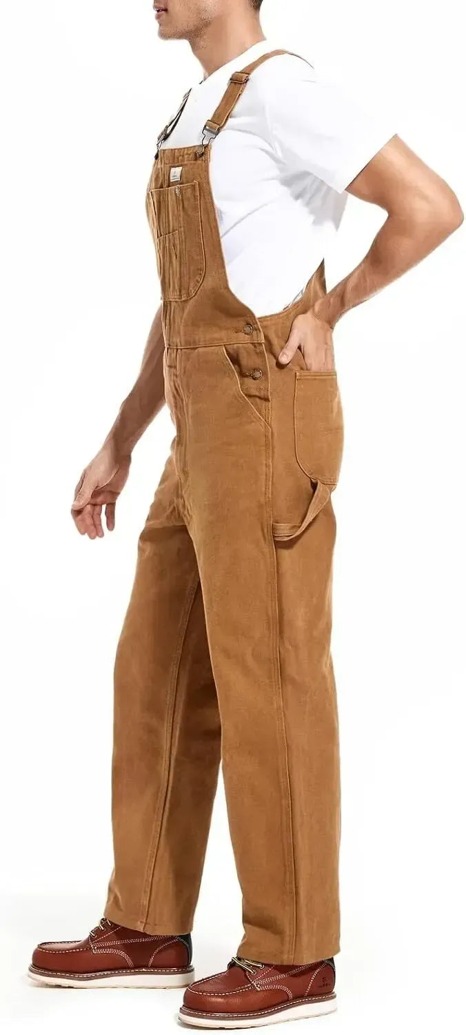 🔥Men's 4-Pack Flex Denim Bib Overalls — Adjustable & Utility Ready