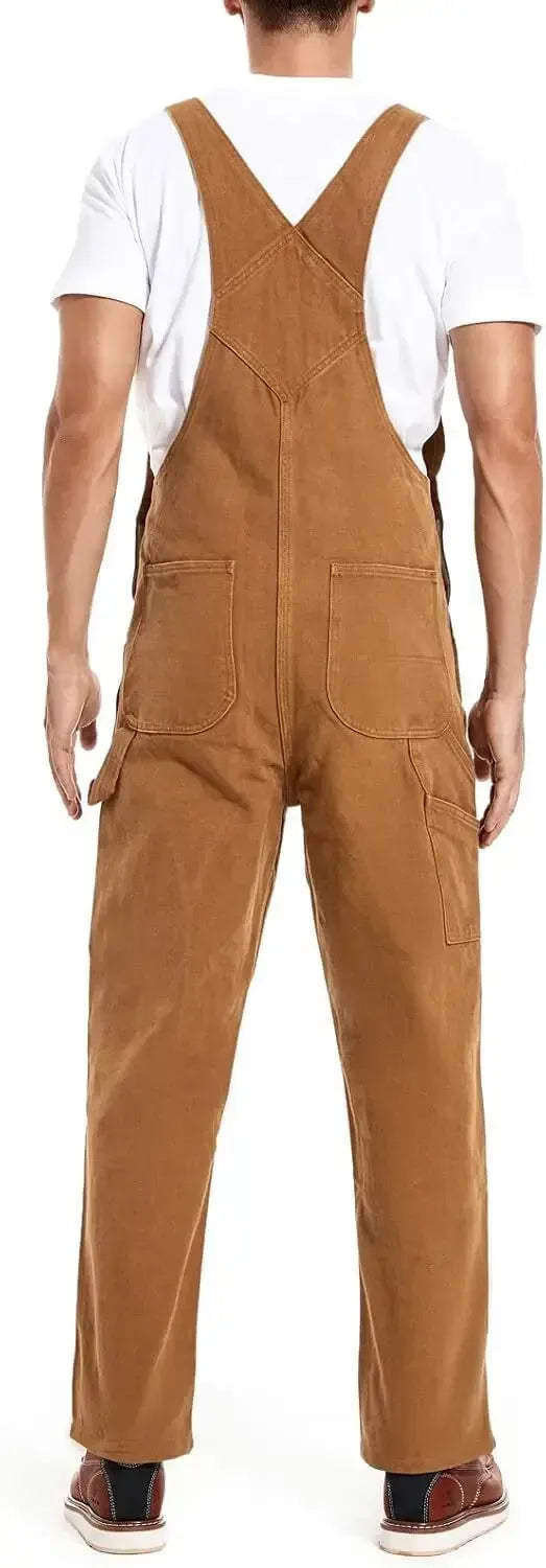 🔥Men's 4-Pack Flex Denim Bib Overalls — Adjustable & Utility Ready